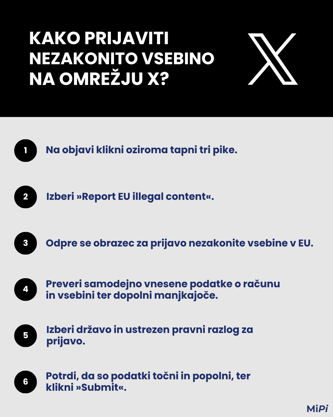 prijavne poti na X