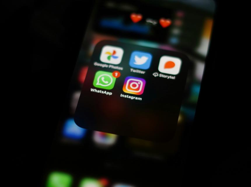 Phone screen with different app icons